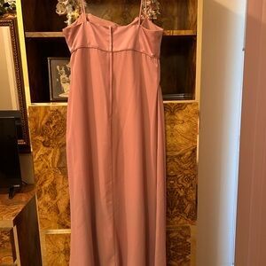 Elegant Pink Spaghetti Strap Dress